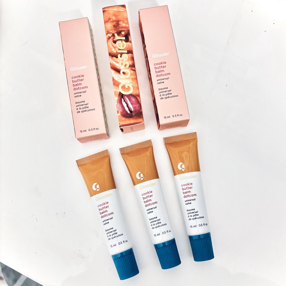 3 Glossier Cookie Butter Balm DotCom Bundle